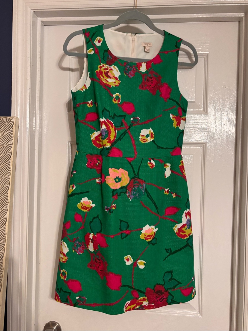 💚J. Crew💚 Green Floral Sleeveless Shift Dress
